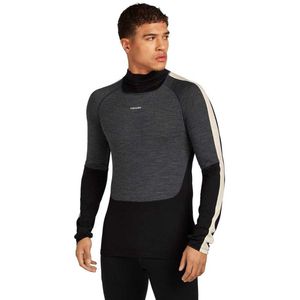 Icebreaker - Merino 200 Oasis+ High Neck - Lange Mouwen Basislaag - Grijs