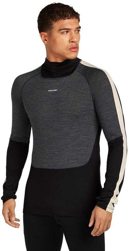 Icebreaker - Merino 200 Oasis+ High Neck - Lange Mouwen Basislaag - Grijs