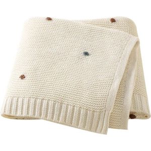 Babydeken Gebreid | Gebreide Deken Baby Ecru | Wiegdeken | Deken Wieg | Ivy and Soof