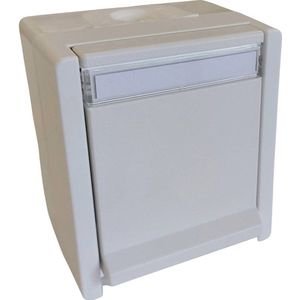 N & L - 27751 - Stopcontact - Wit - Spatwaterdicht - 1 stuk