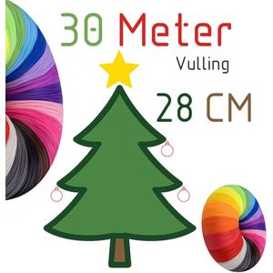 3D Pen Kerst Knutselset – 30 Meter PLA Vulling + 4 Gelamineerde A4 Sjablonen – (28 cm) – Herbruikbaar Sjabloon en Compleet Filament Pakket voor Kinderen en Volwassenen