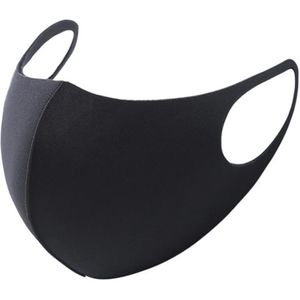 Wasbare mondkapjes effen zwart