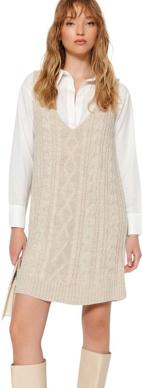 Trendyol Gebreide jurk  stone grey