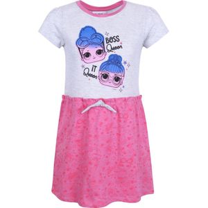 Grijs-roze jurk met LOL Surprise print