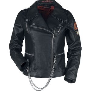 Stranger Things Hellfire Club Dames Kunstlederen jas - zwart - L