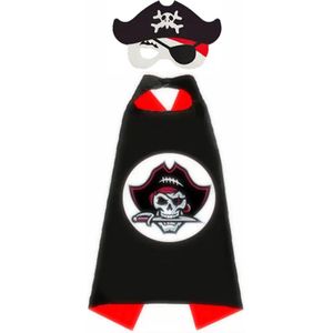 Piraten Verkleedpak - Cape en Masker - Piraat - Pirate - Stoer Kostuum - Verkleedkleren Jongen - Verkleedkleren Meisje - Verkleedkleding - Halloween - Carnaval - Pirates