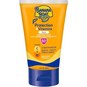 Banana Boat Sport Ultra SPF 50 zonnebrandcrème voor gezicht met Niacinamide, vitamine C en B3 | Reisformaat | Dagelijkse gezichtszonnebrandcrème | Lotion 88ml