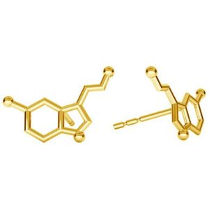 ARLIZI 2184 Oorbellen serotonine oorstekers - sterling zilver verguld