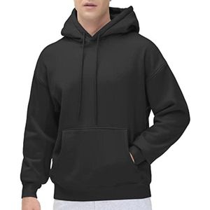 Heren Fleece Hoodie Losse Fit Met Kangoeroezakken
