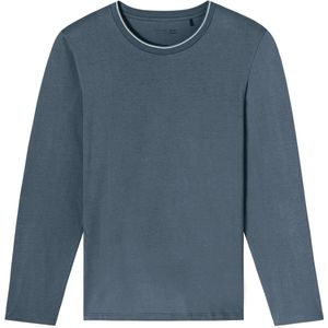 Schiesser heren shirt lange m. mix en relax 182042 816 Jeansblau-54