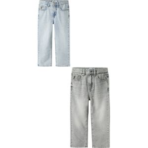 Name it 2 broeken jongens - light blue en light grey - NKMryan - maat 134