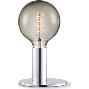Home Sweet Home - Moderne tafellamp Side - Chroom - 16/16/12cm - bedlampje - geschikt voor E27 LED lichtbron