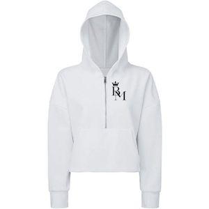 Livingstickers – TriDri Dames Set – Broekje met Oversized Korte Hoodie – Met Eigen Initialen – Personaliseer baar – Comfortabel Lounge Set – Zomer Set – Maat XS