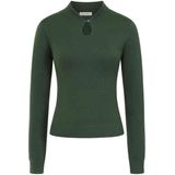 Banned Retro - Gebreide Trui - Donkergroen - Dames