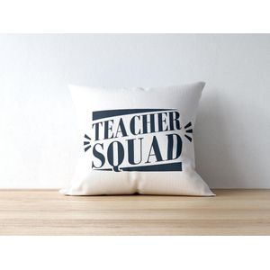 Sierkussen - Kussen Teacher Squad | Juf Bedankt Cadeau | Meester Bedankt Cadeau | Leerkracht Bedankt Cadeau | Einde Schooljaar Bedankt Cadeau