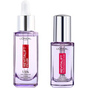 L'Oréal Paris Revitalift Filler 1,5% Hyaluronzuur Serum - hydratatie - 30ml + L'Oréal Paris Revitalift Filler Eye Serum - 20ml