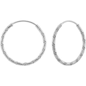 Oorbellen 925 zilver | Oorringen | Zilveren oorringen, gevlochten spiraal