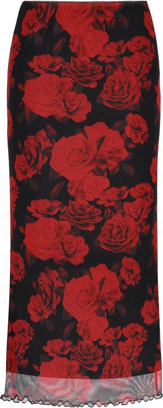 myMo - Asymmetrische Top - Met Sjaal - Floral Print - Valentijnsdag Collectie