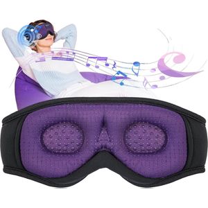Equivera Slaapmasker Bluetooth - Slaap Koptelefoon - Hoofdband met Speakers - Mannen en Vrouwen - Slaapmasker met Speakers - 100% Verduisterend - Incl. White Noise en Binaural Beats
