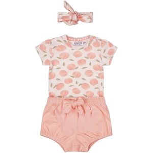 Dirkje meisjes 2-delig setje + haarband Faded peach - 05 Girls fresh