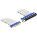 Delock - Riser Kaart - Zilver - PCI Express x8 naar x16 - Ondersteunt PCI Express 3.0
