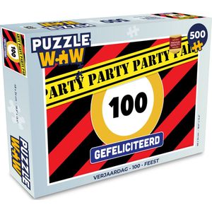 Puzzel Verjaardag - 100 - Feest - Legpuzzel - Puzzel 500 stukjes
