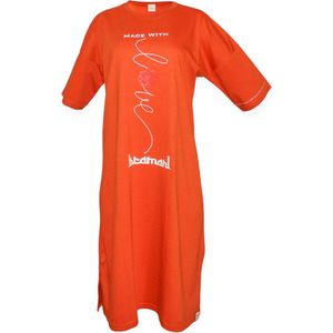 Ibramani Made With Love T-Shirt Oranje - Dames T-shirt Jurk Oranje - Zomer T-Shirt - Oversized T-Shirt - Premium Katoen - Dames Kleding