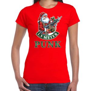Fout Kerstshirt / Kerst t-shirt 1,5 meter punk rood voor dames - Kerstkleding / Christmas outfit L
