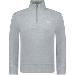 Fred Perry Sweater Grijs Regular Fit - Maat L - Mannen - Herfst/Winter Collectie - Katoen