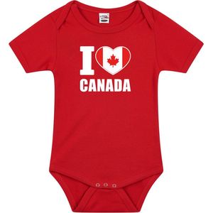 I love Canada baby rompertje rood jongens en meisjes - Kraamcadeau - Babykleding - Canada landen romper 80