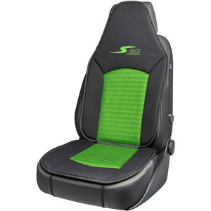 CarComfort Autostoelhoes S-Race - autostoelhoes voor highback/pilootstoelen - autostoelbeschermer voorstoelen groen - 1 stuk