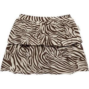 Little Indians Rok Zebra Meisjes Katoen Bruin/crème Maat 104