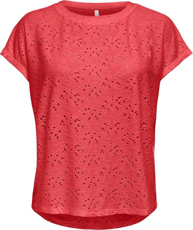 Only - Onlsmilla - T-shirt - Cayenne - Dames