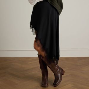 Manfield - Hoge Laarzen - Bruin - Leren