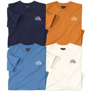 ATLAS FOR MEN - Set van 4 T-shirts Winter Outdoor - Heren - Verkrijgbaar in grote maten - XXL