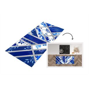 Keukenloper - Loper keuken - Design - Delfts blauw - Luxe - 120x50 cm - Keukenloper vinyl