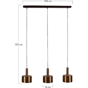 DKNC- Hanglamp Wesley - Metaal - 100x8x150cm - Goud
