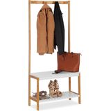 Garderobe standaard met schoenenrek en jashaken