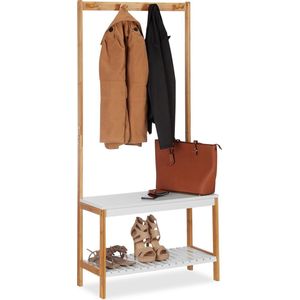 Garderobe standaard met schoenenrek en jashaken