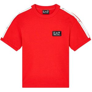 Ea7 Emporio Armani Train Logo Series Tape T-shirt Met Korte Mouwen Rood 4 Years Jongens