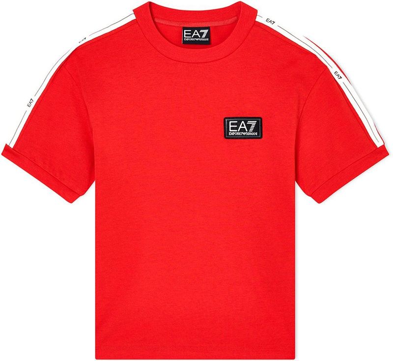 Ea7 Emporio Armani Train Logo Series Tape T-shirt Met Korte Mouwen Rood 4 Years Jongens