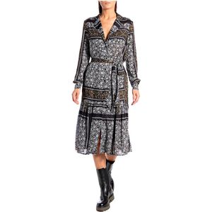 Replay - W9759.000.73788 - Jurk - Grijs - Shirtjurk - Viscose