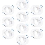 HOFTRONIC - GU10 Inbouwspots - Wit - 10x - Kantelbaar - IP20 - 22mm Inbouwdiepte - Zaagmaat 75-85mm