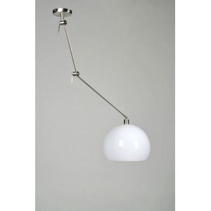 Lumidora Hanglamp 30000 - BRISBANE - E27 - Wit - Kunststof - ⌀ 45 cm