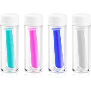 Zuignap voor contactlenzen - 4-pack - Fles 4,3 × 1,3 cm - Contactlensverwijderaar - Herbruikbaar - Geschikt voor contactlenzen - 4 kleuren