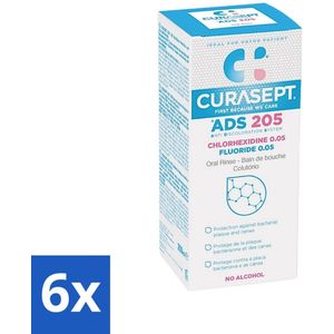Curasept - Mondspoeling - 0,05% Chloorhexidine - Voor Mondhygiëne & Tandvlees - 200 ml - Voordeelverpakking - 6 stuks