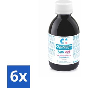 Curasept - Mondspoeling - 0,05% Chloorhexidine - Voor Mondhygiëne & Tandvlees - 200 ml - Voordeelverpakking - 6 stuks
