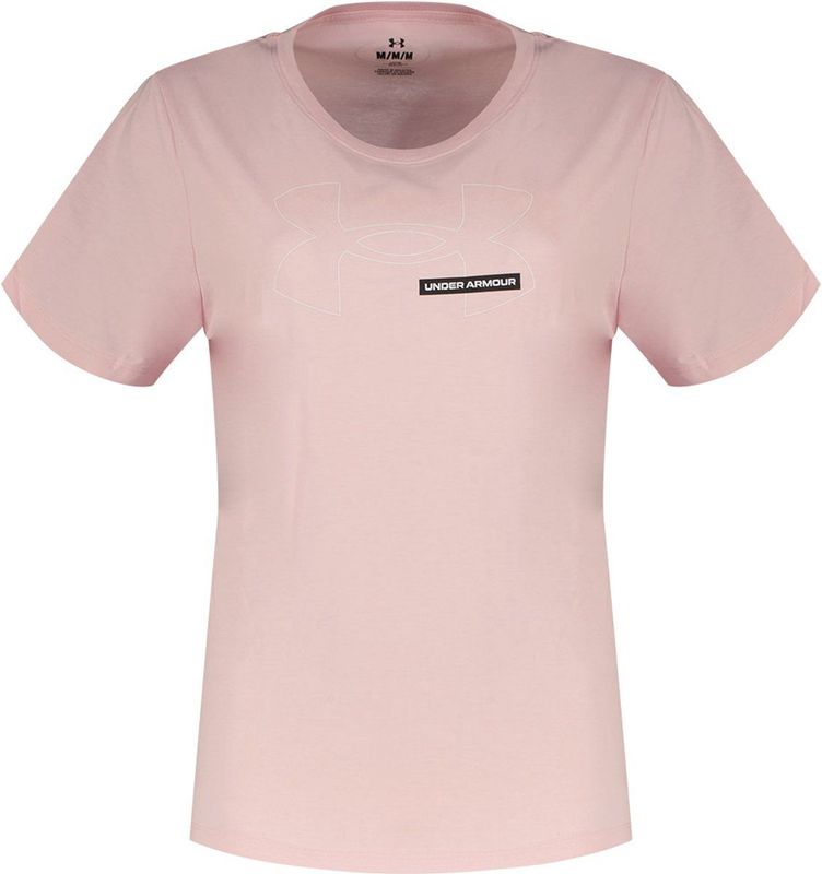 Under Armour - Rival Outline - T-shirt - Roze - Korte Mouwen - Vrouw
