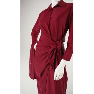 Zayna swimwear- noya overslag-burkini - bordeaux- Maat S- 126 cm lang- droogt snel