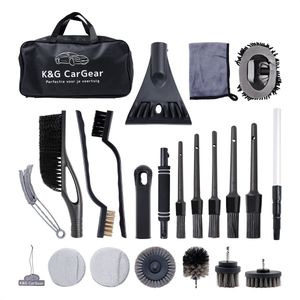 K&G CarGear Auto Was Set - 20 delig - Telescopische Wasborstel - Opbergtas - Velgenborstel - Interieur en Exterieur